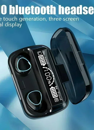 M10 Bluetooth Earphones Handfree LED Dispay Bluetooth Headphones HiFi