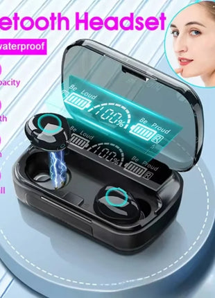 M10 Bluetooth Earphones Handfree LED Dispay Bluetooth Headphones HiFi