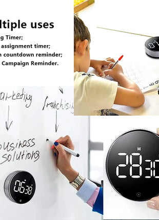 Magnetic Kitchen Timer Digital Timer Manual Countdown Alarm Clock