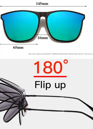 Polarized Clip on Sunglasses Men Car Driver Goggles Night Vision