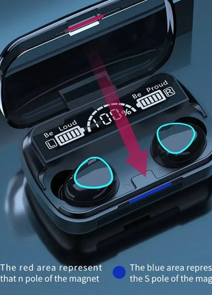 Original M10 Headphones Bluetooth Wireless Earpods Sports Stereo Noise