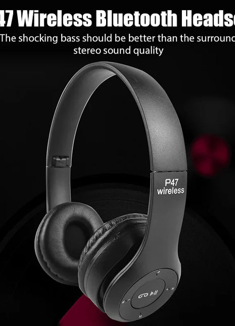 P47 Wireless bluetooth headphone With Mic Noise Cancelling Headsets