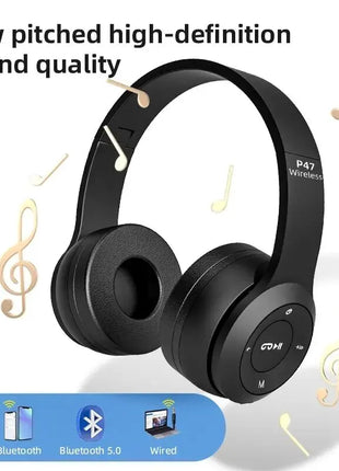 P47 Wireless bluetooth headphone With Mic Noise Cancelling Headsets