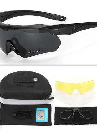 Military Tactical Goggles CS Airsoft Windproof Shooting Glasses HD 3