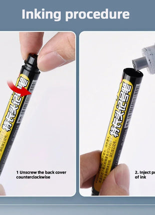 45mm Waterproof Deep Hole Marker Pens Long Nib Head Carpenter Pen