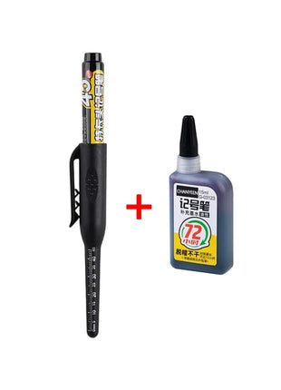 45mm Waterproof Deep Hole Marker Pens Long Nib Head Carpenter Pen