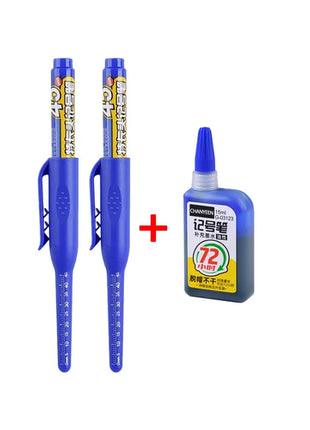 45mm Waterproof Deep Hole Marker Pens Long Nib Head Carpenter Pen