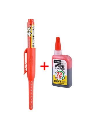 45mm Waterproof Deep Hole Marker Pens Long Nib Head Carpenter Pen