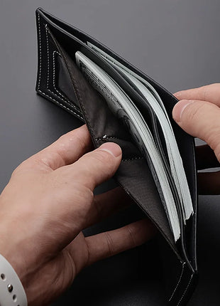 Personalized Men's Vintage Wallet - Custom Name Engraved Bifold Short