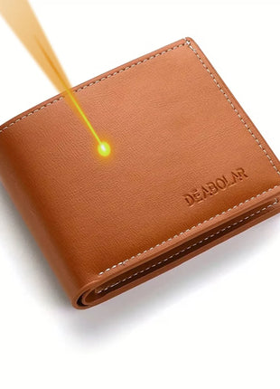 Personalized Men's Vintage Wallet - Custom Name Engraved Bifold Short