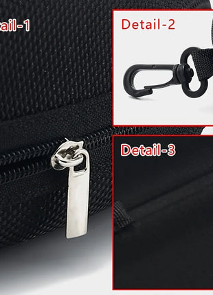 Portable Zipper Carabiner Sunglasses Protector Box Hard Eye Glasses