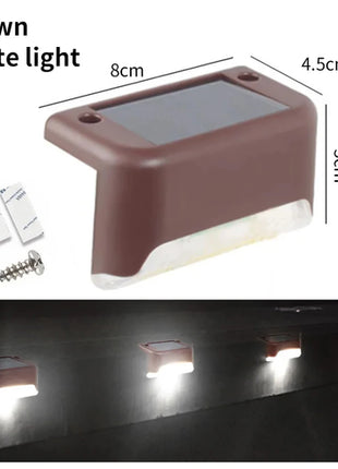 1-8 Pack Led Solar Step Lights Outdoor Fence Garden Lamp for Stairs