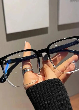 Round Eyewear Transparent Computer Glasses Frame Women Men Anti Blue