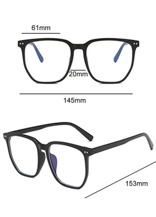 Round Eyewear Transparent Computer Glasses Frame Women Men Anti Blue