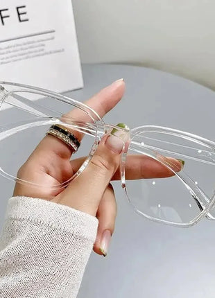 Round Eyewear Transparent Computer Glasses Frame Women Men Anti Blue