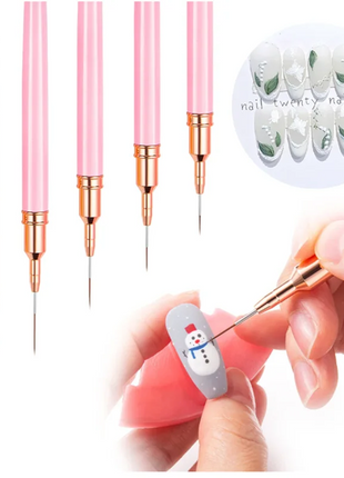 5pcs Nail Art Liner Brush Set UV Gel Nail Brushes Kits French Stripe