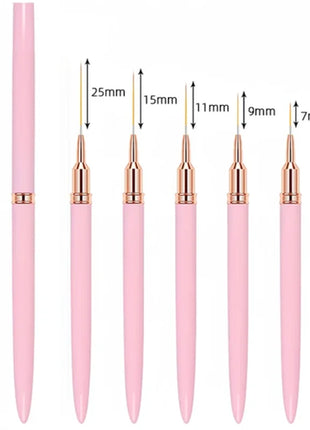 5pcs Nail Art Liner Brush Set UV Gel Nail Brushes Kits French Stripe