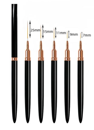5pcs Nail Art Liner Brush Set UV Gel Nail Brushes Kits French Stripe