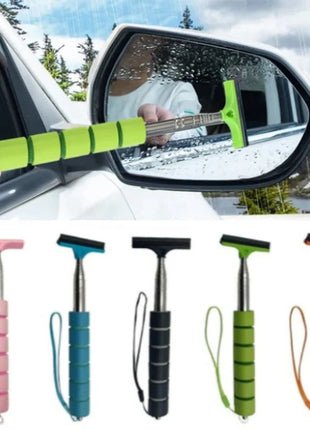 Telescopic Stainless Steel Car Rearview Mirror Wiper with Retractable
