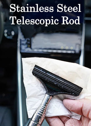 Telescopic Stainless Steel Car Rearview Mirror Wiper with Retractable