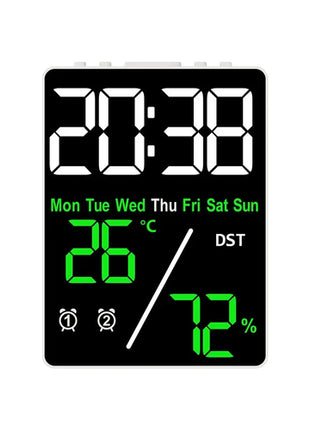 Multifunctional Large Screen Digital Alarm Clock Humidity Display