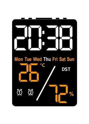 Multifunctional Large Screen Digital Alarm Clock Humidity Display