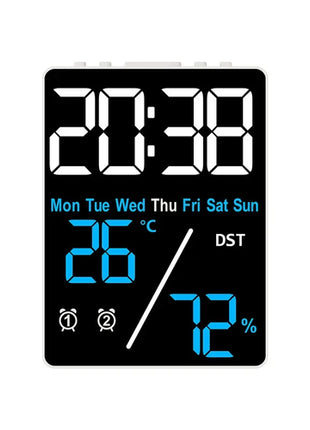 Multifunctional Large Screen Digital Alarm Clock Humidity Display