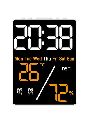 Multifunctional Large Screen Digital Alarm Clock Humidity Display