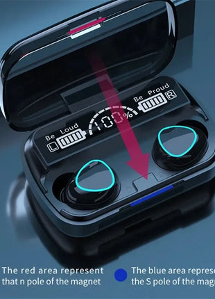 TWS M10 Wireless Bluetooth Headphones LED Display With Charging Box 9D