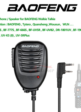 UV-K5 Baofeng Quansheng Walkie Talkie Speaker Microphone For Baofeng