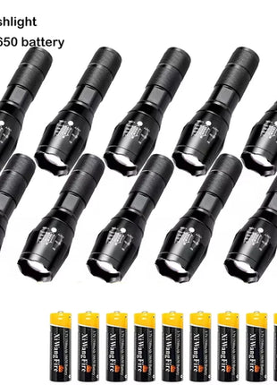 High Power T6 LED Flashlights Camping Torch 5 Light Modes Zoom Light