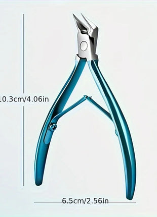 Green Stainless Steel Dead Skin Scissors Bevel Nail Spring Manicure