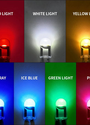 10X New W5W LED Canbus T10 Car Lights COB Glass Interior Parts Bulbs