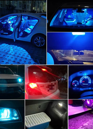 10X New W5W LED Canbus T10 Car Lights COB Glass Interior Parts Bulbs