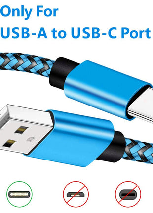 USB Type C Cable Date Sync 2.4A Fast Charging Nylon Braided Wire