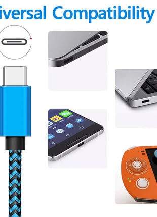 USB Type C Cable Date Sync 2.4A Fast Charging Nylon Braided Wire