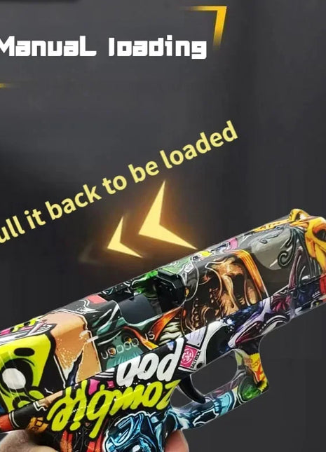 2025 Manual G17 Toy Gun With Laser Water Ball Bullet Airsoft Pistol