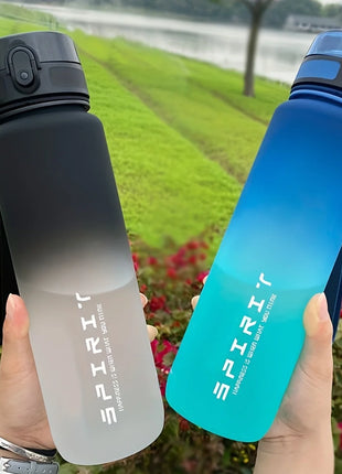33.81oz Portable Sports Water Bottle Gradient Color Plastic Drinking