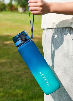 33.81oz Portable Sports Water Bottle Gradient Color Plastic Drinking