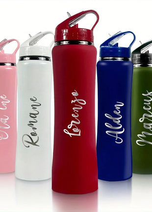 Personalized Insulated Stainless Steel Water Bottle with Straw,