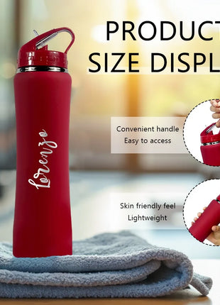 Personalized Insulated Stainless Steel Water Bottle with Straw,