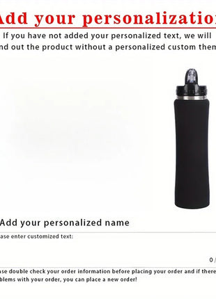 Personalized Insulated Stainless Steel Water Bottle with Straw,