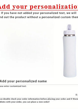 Personalized Insulated Stainless Steel Water Bottle with Straw,