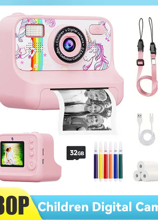 Christmas Gift 4000W Dual Lens Kids Camera 2.4inch 16X Zoom Instant