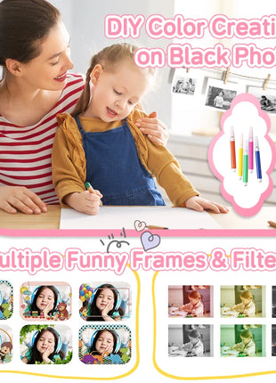 Christmas Gift 4000W Dual Lens Kids Camera 2.4inch 16X Zoom Instant