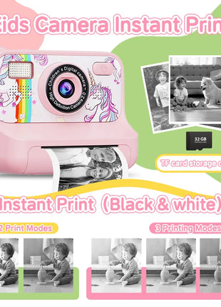 Christmas Gift 4000W Dual Lens Kids Camera 2.4inch 16X Zoom Instant