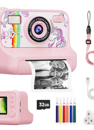 Christmas Gift 4000W Dual Lens Kids Camera 2.4inch 16X Zoom Instant