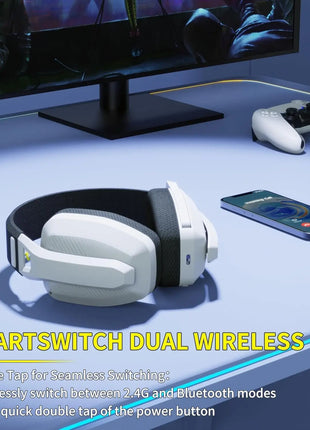 BINNUNE BW06 2.4GHz Wireless Gaming Headset with Mic for PS5 PS4 PC