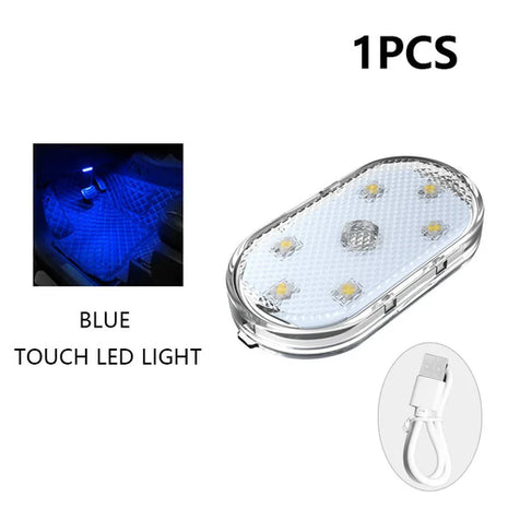 Car LED Touch Lights USB Sensor Rechargeable Reading Light Auto Door