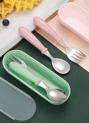 Personalized Custom Name Stainless Steel Cutlery Set with Storage Case